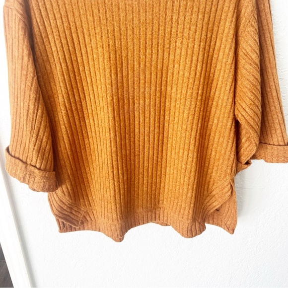 Umgee Sweater Women's Small Orange Ribbed Boxy Gremlincore Goblincore Boho - Picture 4 of 9